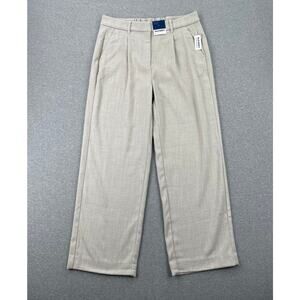 Old Navy Extra High Rise Taylor Wide Leg Trouser Pants Size L Herringbone Tweed